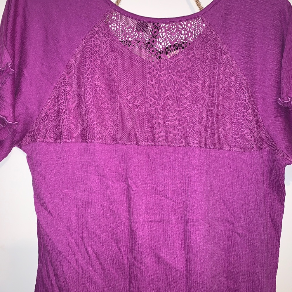 Purple peasant shirt